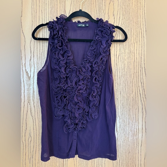 Apt. 9 Tops - Apt. 9 Frilly Tank in Purple